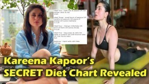 'Kareena Kapoor \'s  DIET CHART Revealed | Bollywood Fitness Diet'