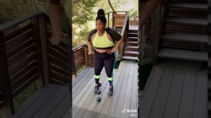 'Lizzo workout Tik Tok Video'