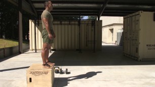 'Marines Force Fitness-Box Depth Jump to Sprint'