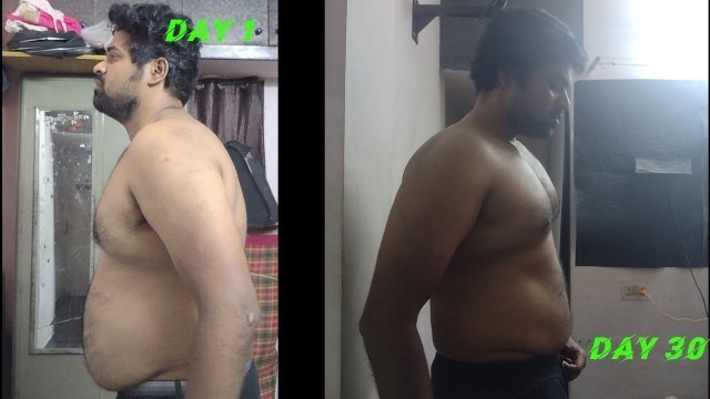 'Day # 30 |Before and After| 90 Day Fitness Challenge | Tamil | Fat to Fit | Sunil'