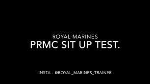 'Royal Marines PRMC Sit Up Test'