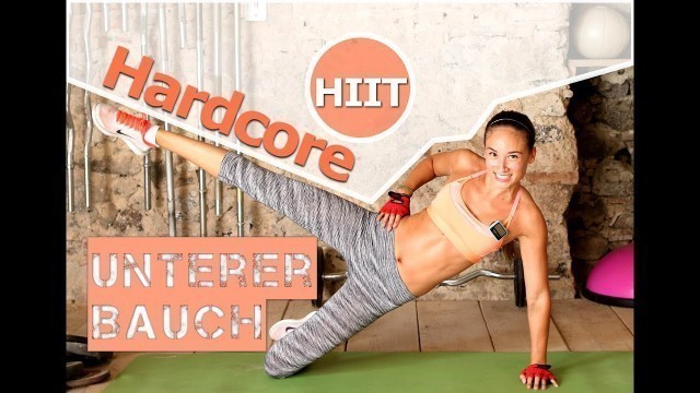 'Unteres Bauchfett - Bauch Workout - Fettverbrennung  - 12 Min Hardcore HIIT - Sixpack bekommen'