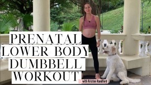 'PRENATAL LOWER BODY DB WORKOUT - 28 Weeks Pregnant'