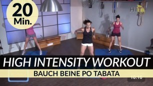 '20 Min. HIIT High Intensity Tabata Workout to tune your Bauch Beine Po (BBP)'