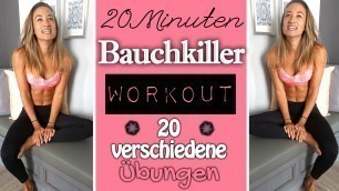'Bauchworkout ♥ Bauchmuskeltraining mit 20 unterschiedlichen Übungen ♥ Effektiv den Bauch trainieren'
