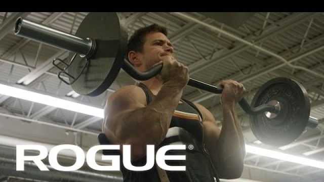 'The new Rogue Curl Bar and Arm Blaster featuring Dan Bailey'