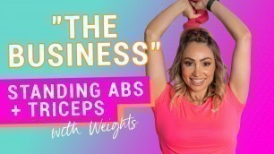 'Tiesto “The Business”  | Dumbbell Standing Abs + Triceps | Sculpt Those Lines'