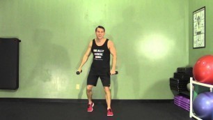 'Run in Place + Shoulder Raise - HASfit Cardio Exercises - Cardiovascular Aerobic Exercise'