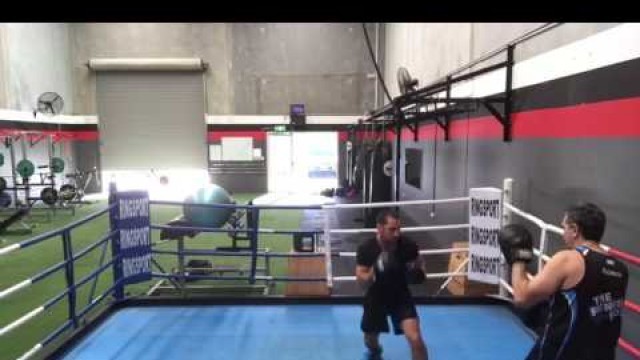 'Pad work at The Fitness Box'