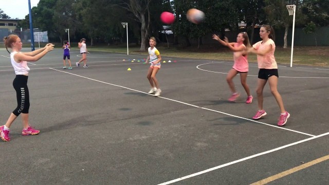 'Netball ball drills'