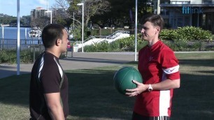 'Fitness Test - Overhead Medicine Ball Throw'