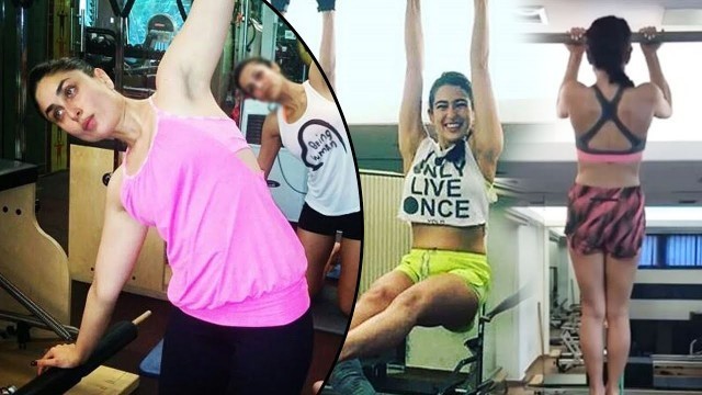 'Sara Ali Khan FOLLOWS Step Mom Kareena Kapoor Khan On Intense Workout'