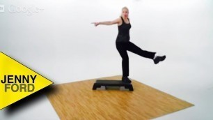 'Step Aerobics | One Quick Combo | Intermediate Level | Cardio Workout | JENNY FORD'