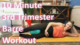 'THIRD TRIMESTER SAFE BARRE WORKOUT / Prenatal Floor Exercises for Pelvic Floor Strengthening'