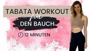 'Tabata Workout für den BAUCH |  12 Minuten SIXPACK Workout Zuhause | Training im TABATA STYLE'