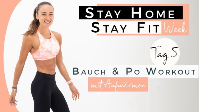 'Lockdown Po & Bauch WORKOUT + TABATA finisher | 30 Minuten Extrem zu Hause trainieren| Tag 5'