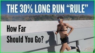 'The Long Run 30% \"Rule\": Training for Aerobic Endurance by Sage Canaday'