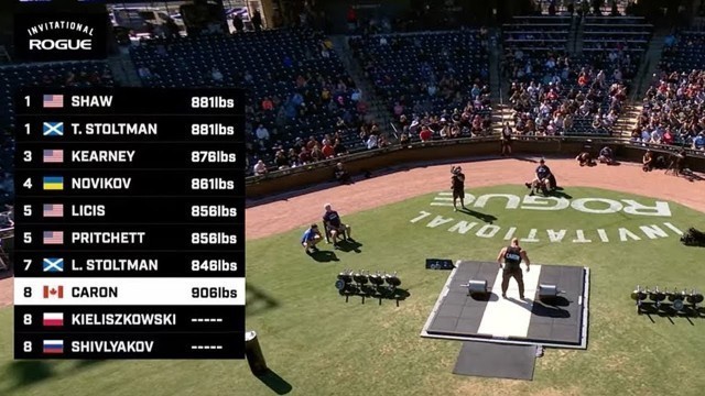 '2021 Rogue Invitational - Strongman Event 1 - Elephant Bar Deadlift'