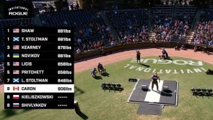 '2021 Rogue Invitational - Strongman Event 1 - Elephant Bar Deadlift'