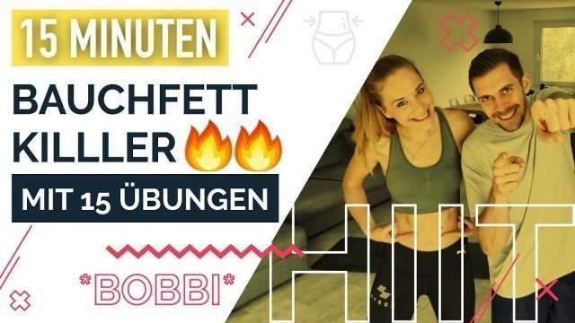 'Bauch weg Training – 15 Minuten Home Workout zum Abnehmen am Bauch | *BOBBI*'