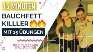 'Bauch weg Training – 15 Minuten Home Workout zum Abnehmen am Bauch | *BOBBI*'