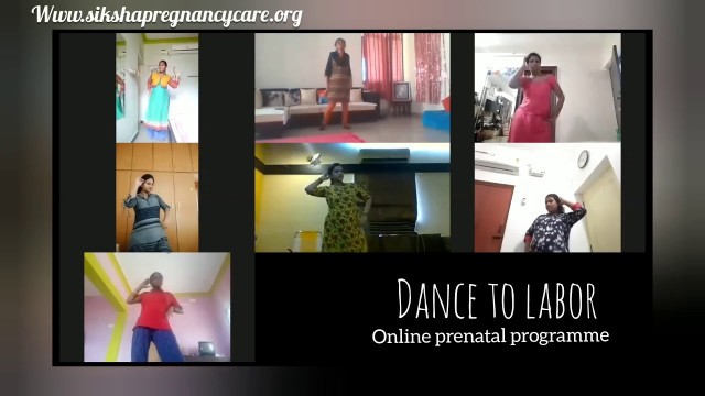 'DANCE by PREGNANT moms - ONLINE prenatal fitness - Siksha PREGNANCY CARE CLASS - yoga&Dance online'