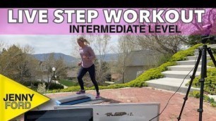 'Step Aerobics Workout w/Jenny Ford | Live | Intermediate | Beat COVID19 | At-Home Fitness | 41 Min'