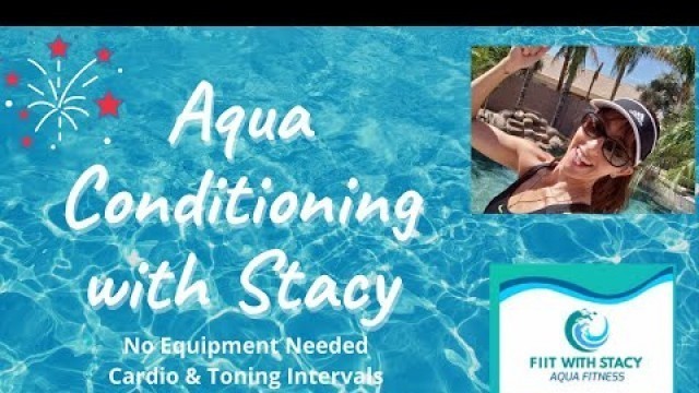 'Aqua Aerobic Fitness Complete Workout -5 Interval Cycles -  Pool Fun! - No Equipment Needed/ 30 min'