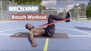 'Bauch Workout | NEOLYMP PREMIUM FITNESSBÄNDER | ANLEITUNG MIT PULL UP BAND | FITNESSBAND BAUMWOLLE'