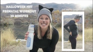 'Halloween HIIT Prenatal Workout in 30 Minutes (25 weeks Pregnant with No Equipment))'