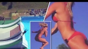 'Sexy Bikinis Seen at Waterslide Park Featuring Hard Body Fitness Girls'