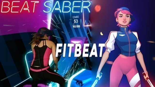 'Beat Saber || FitBeat by Jaroslav Beck (Expert+) New Beat Saber fitness song! || Mixed Reality'