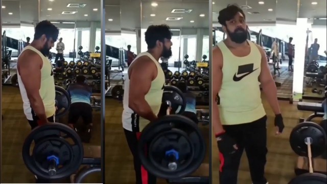 'Dhruva Sarja Workout Video | Dhruva Sarja Gym video | Dhruva Sarja Fitness Training'