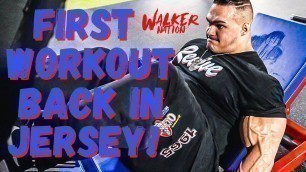 'Nick Walker | FIRST WORKOUT BACK IN NJ! | LEG DAY!'