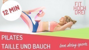 'SCHMALE TAILLE und STRAFFER BAUCH | 12 Min PILATES Core Workout | Mittelstufe'