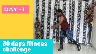 'Day-1|| 30 days fitness challenge || Weight loss challenge || Workout || NJ Fitness'