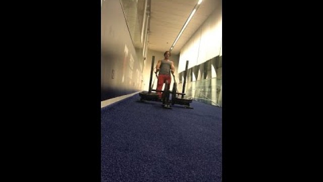 'Strongman Training Reverse Rogue Fitness Sled Walk Cardio Motivation #Shorts'