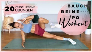 'Sweaty BAUCH BEINE PO Workout | Neue Übungen 