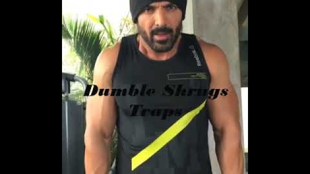 'John Abraham Shoulders Exercise- Dumbbell Shrugs-BIGGER TRAPS'