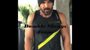 'John Abraham Shoulders Exercise- Dumbbell Shrugs-BIGGER TRAPS'