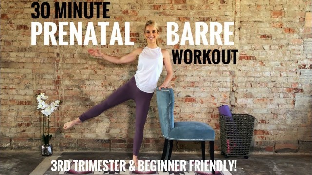 '30 Minute Prenatal Barre Leg Workout | Third Trimester And Beginner Friendly, Low-Impact!'