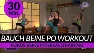 '30 Min. Bauch Beine Po (BBP) Workout to tune your Legs and Glutes'