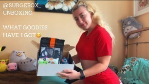 'What goodies do I have in my fitness box!!! @Surgebox_ unboxing 