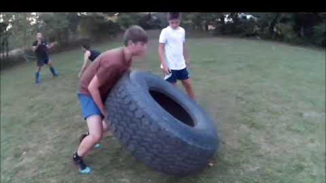 'Rugby Klub Bratislava training children kicking apsses drills wolf'