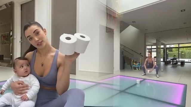 'Amy Jackson Crazy Workout With Toilet Roll | Fitness Video'