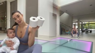 'Amy Jackson Crazy Workout With Toilet Roll | Fitness Video'