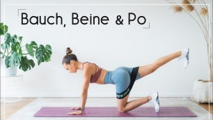 'BAUCH BEINE PO Workout fürs Wohnzimmer | Fett verlieren und Beine straffen in 15 Minuten | TAG 1'
