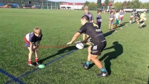 'TOUCH RUGBY DRILLS: Roll ball'