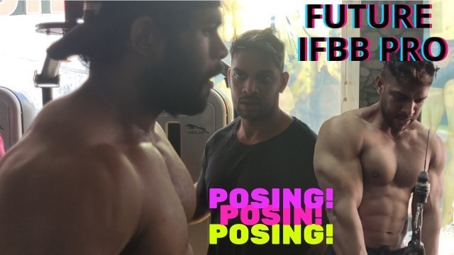 'Posing instruction with Future IFBB PRO | Triceps Workout | @Rahul Fitness Official'