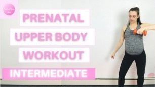 'Prenatal Upper Body Workout// 20 Minute Workout with Dumbbells'